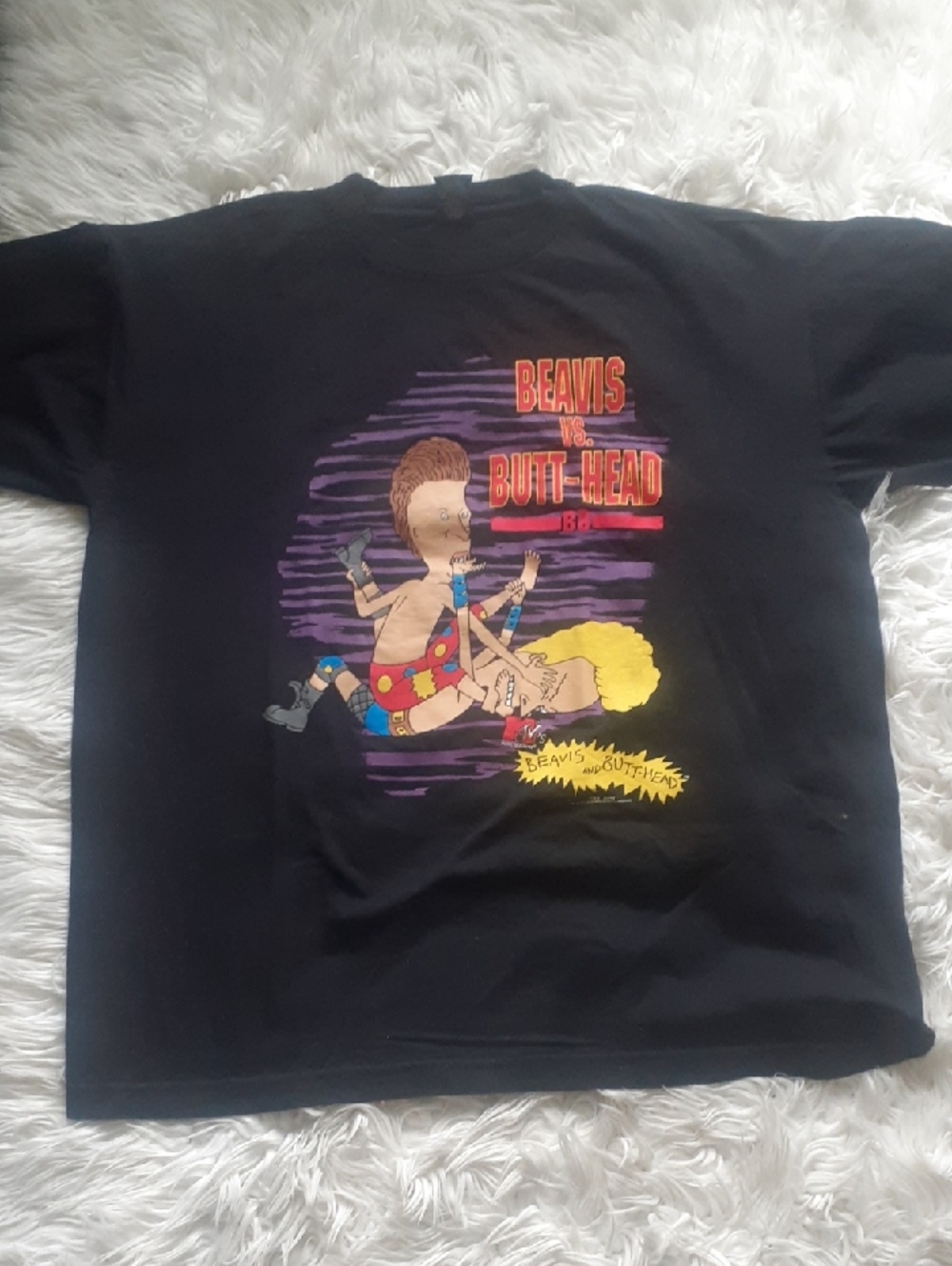 Vtg 1998 Beavis & Butthead Wrestling T-Shirt Size XL